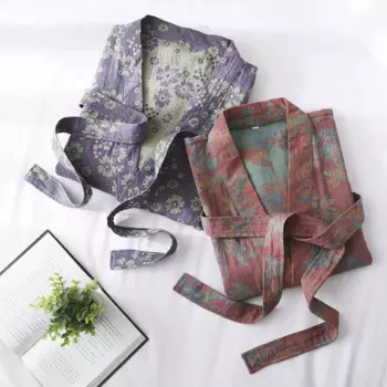 Халат женский двухслойный, 100% хлопок, унисекс