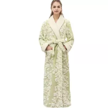 Халат женский зимний фланелевый, 3XL, размера плюс