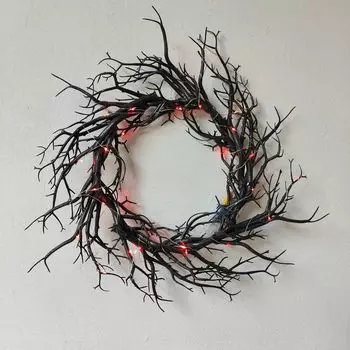 Хэллоуин венок с подсветкой