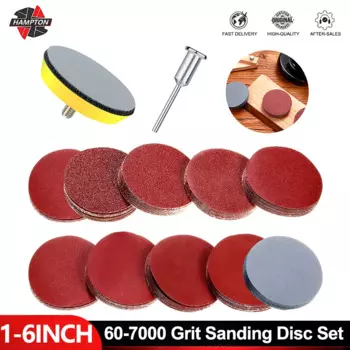 Шлифовальные диски HAMPTON 10 шт., 1-6 дюймов, 60-7000 зернистость