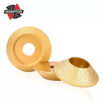 Алмазный шлифовальный круг HAMPTON, 45 градусов, гипотензионный шлифовальный диск для окантовки, подходит для угловой шлифовальной машины, диаметр 20 мм, диаметр 3 дюйма, 75 мм