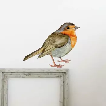 Hand Painted Bird ПВХ наклейка для стены