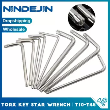 Накидные ключи Torx L-типа NINDEJIN T6 T7 T8 T10 T15 T20 T25 T30