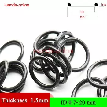 Hands-online 1.5mm Rubber O-RINGS
