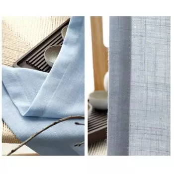HANLU полупрозрачные голубые шторы