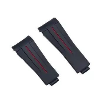 HAODEE 20 мм резиновый ремешок для часов черный Регулируемый складной ремешок для часов Ремешок для Rolex ремешок для Submariner GMT OYSTERFLEX Daytona