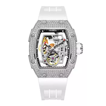 Haofa женские автоматические часы с полым циферблатом-кенгуру, роскошный бриллиантовый ободок, сапфировое зеркало, водонепроницаемые механические женские часы 1992