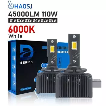 Haosj Автомобильные Фары 110 Вт Лазерный Тип Canbus Csp 45000lm 6000k Ксеноновая Лампа Hid D1s D3s D4s D5s D2s D8s D1r D2r D3...