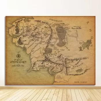 HARAD Городская карта, настенный плакат на холсте