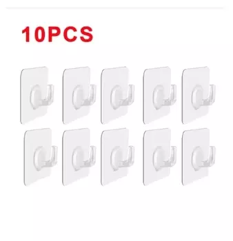 HARKO Прозрачные настенные крючки 10 шт