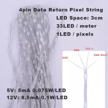 HarrisonTek Пиксельные светодиодные гирлянды WS2811 WS2812B 12В