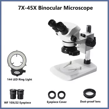 HAYEAR Тринокулярный стерео микроскоп 7X-50X