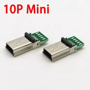 HBXINTAO 10P Mini USB разъемы