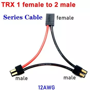 XT30 XT60 XT90 TRX T разъем «папа-мама» 12AWG 10AWG адаптер аккумулятора серии Y-образный соединительный кабель для радиоуправляемого вертолета