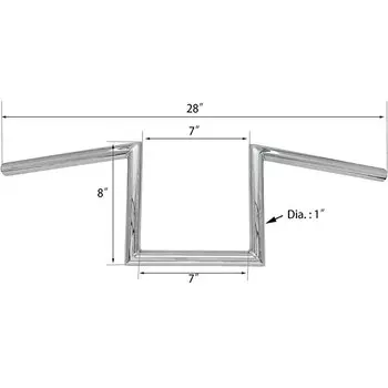 HCMT 1 ''руль 8'' Rise Z Bar узкая вешалка для Harley Sportster Dyna Kawasaki Yamaha Chopper Bobber Cafe Racer