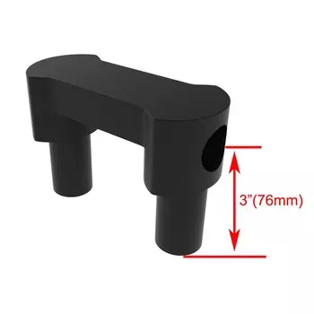 HCMT Black Top Clamp Kit черный, высота 2 "и 3" дюйма/1,25 дюйма, подставка для руля Hefty, совместимая с Harley Softail Sportster Dyna