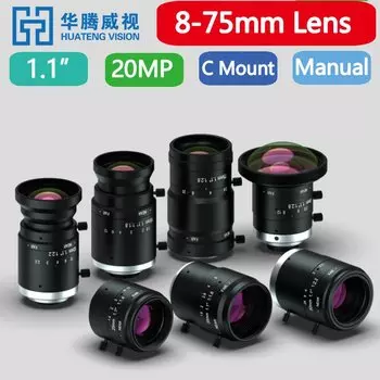 HD 20MP FA 1 "фиксированный 8 мм 12 мм 16 мм 25 мм 35 мм 50 мм C-Mount промышленный объектив без искажений профессиональная камера видеонаблюдения