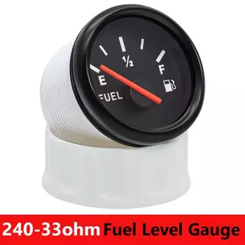 HD 2 ''52 мм измеритель уровня топлива авто морская лодка автомобильный датчик уровня топливного бака 0-190 Ом 240-33 Ом датчик уровня топлива с красной подсветкой 12 В 24 В