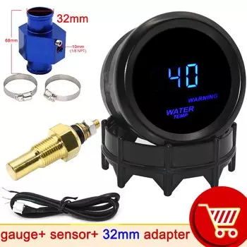 HD 52 мм цифровой датчик температуры воды модификация гонок на автомобилях 40 ~ 150 градусов Цельсия измеритель температуры с адаптером датчика 1/8NPT термометр