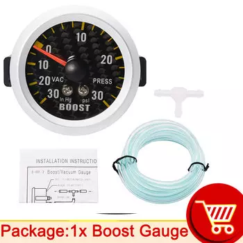 HD 52 мм датчик наддува PSI давление турбонаддува измеритель с датчиком и держателем датчик наддува 12 В автомобильные аксессуары бензиновый двигатель