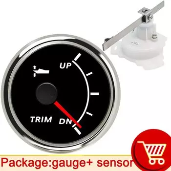 HD 52 мм Указатель наклона вверх до вниз 9-32 В Измерители наклона левой и правой морской лодки Встроенный индикатор наклона обшивки подвесного двигателя по индивидуальному заказу