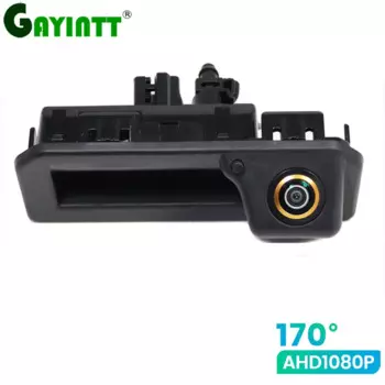 HD AHD 1080P объектив «рыбий глаз» Автомобильная камера заднего вида на ручке багажника для Audi Q2 Q3 A5 A6 VW Passat Bora Skoda Karoq Kodiaq 2017-2019