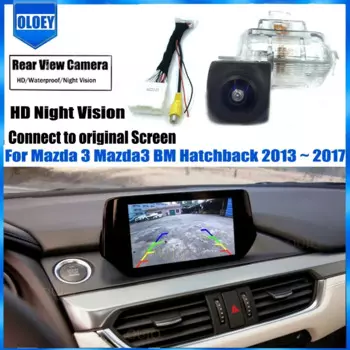 HD Автомобильная резервная камера заднего вида, оригинальный автомобильный OEM-монитор для Mazda 3 Mazda3 BM Hatchback 2013 2014 2015 2016 2017