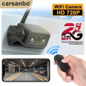 HD Автомобильная задняя камера с дистанционным управлением, Wi-Fi, беспроводная солнечная камера ночного видения, камера заднего вида для грузовика, автобуса, мониторинг парковки заднего вида