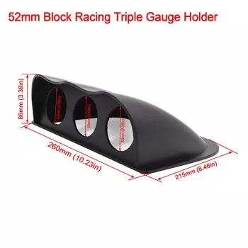 HD автомобильный держатель для чашки, 2 дюйма, 52 мм, универсальный черный, одинарный/двойной/потрой левый/правый, отверстия для приборной панели, держатель для крепления калибра