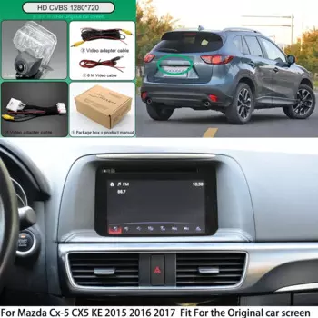 HD CVBS камера заднего вида рыбий глаз для Mazda Cx-5 CX5 KE 2015 2016 2017 Автомобильная камера заднего вида OEM Оригинальный Автомобильный экран
