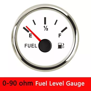 HD Изготовленный на заказ указатель уровня топлива 0-90 Ом 2 "52 мм Указатель уровня топлива с красной подсветкой Индикатор уровня топливного бака для автомобиля Грузовик Лодка
