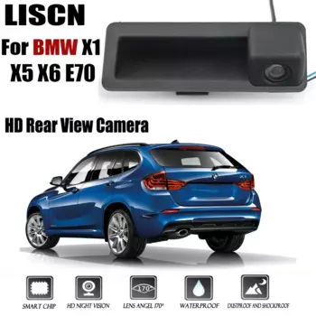 HD камера заднего вида с ночным видением для BMW X1 X5 X6 E70, оригинальная Заводская ручка багажника, резервная парковочная камера заднего вида высокого качества