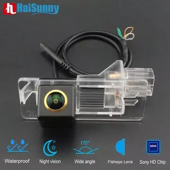 HD камера заднего вида с золотым объективом для Renault Fluence Duster Megan Captur рыбий глаз зеркало с изображением парковочное заднее ночное видение