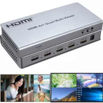 HDMI 4x1 Multi-viewer 1080p Бесшовный переключатель Четырехэкран Мульти Viewer Разветвитель 4 в 1 Выходной дисплей 2 3 4-канальный видеомультиплексор