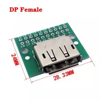 Мини-Дисплей HDMI штекер гнездо DP разъем преобразователь адаптера платы 19PIN 20PIN конвертировать тест плата кабель передачи данных разъем с печатной платой