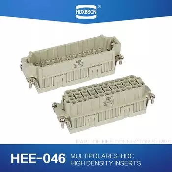 HDXBSCN Сверхмощные разъемы HDC-HEE-046-FC Женская вставка 46-контактный 16А 500В Промышленный прямоугольный авиационный разъем