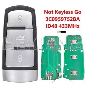 HE 3C 0959752 BA ID48/ID46 3C 0959752 BG 433 МГц Half Smart/Keyless Go автомобильный дистанционный ключ для VW Volkswagen Passat B6 CC 3C B7 Magotan
