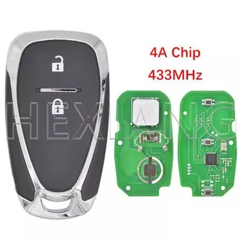 HE 4A чип с замком 433 МГц 2/3 кнопки бесконтактный автомобильный дистанционный ключ с для Chevrolet Orlando JM Trax Tracker