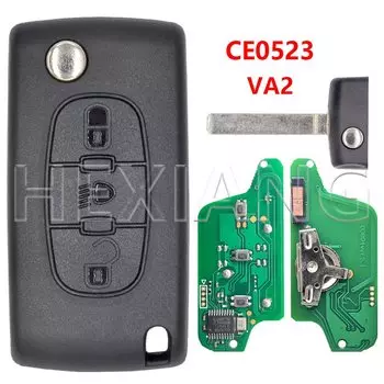 HE CE0523 ID46 PCF7941чип HU83/VA2 433ASK/FSK автомобильный дистанционный ключ для Peugeot 207 307 308 407 CC SW Citroen C1 C2 C3 C4 C5 Picasso