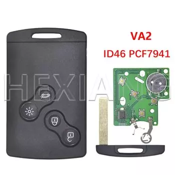 HE ID46 PCF7941 433 МГц автомобильный дистанционный ключ без помощи рук для Renault Koleos Megane Laguna Scenic