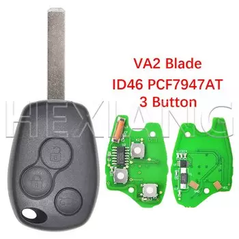 HE ID46 PCF7946AT PCF7947AT 433 МГц автомобильный дистанционный ключ VAC102 VA2 лезвие для Renault Megane Logan Clio Sandero Duster Modus Kangoo