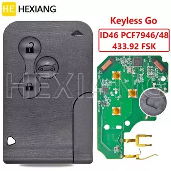 HE Keyless Go ID46 PCF7946 433 МГц автомобильный ключ дистанционного управления все без логотипа для Renault Megane II ana II Grand Scenic II 2003-2008
