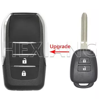 HE Upgrade TOY43 Blade автомобильный ключ откидной чехол FOB для Toyota Corolla RAV4 Highlander Camry Tacoma Tundra Pruis