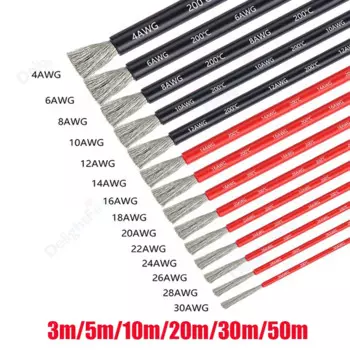 Жаростойкий медный кабель DelightFire 18-4 AWG 12В