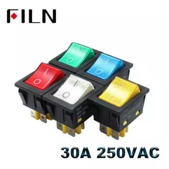 Кулисный переключатель FILN KCD4 30А 250В 4 контакта