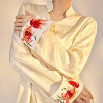 Стиль тяжелой промышленности, новая китайская модная рубашка на пуговицах с сенсорной шелковой вышивкой