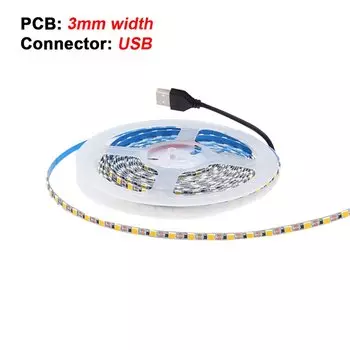 HEGEHE Светодиодная лента 5В тёплый белый 120leds/м 0,5 м