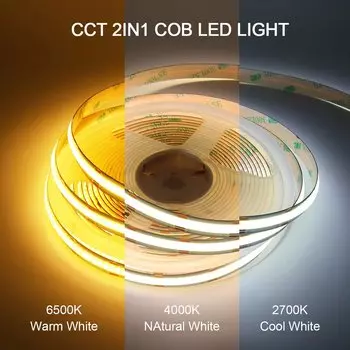 HEGEHE Светодиодная лента CCT COB 12/24В 0,5/1/2/3/4/5 м