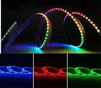 HEGUOGUO Боковая пиксельная светодиодная лента WS2812B RGB 5м 5В