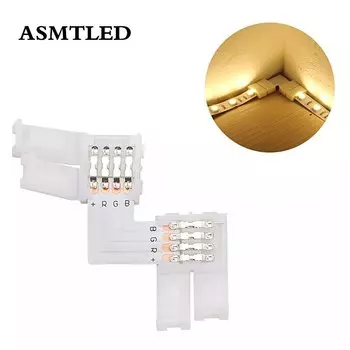 5 шт./лот 8 мм 10 мм 12 мм L-образный T-образный X-образный 4-контактный 2-контактный 5-контактный ленточный угловой разъем для светодиодных лент 5050 3528 5630